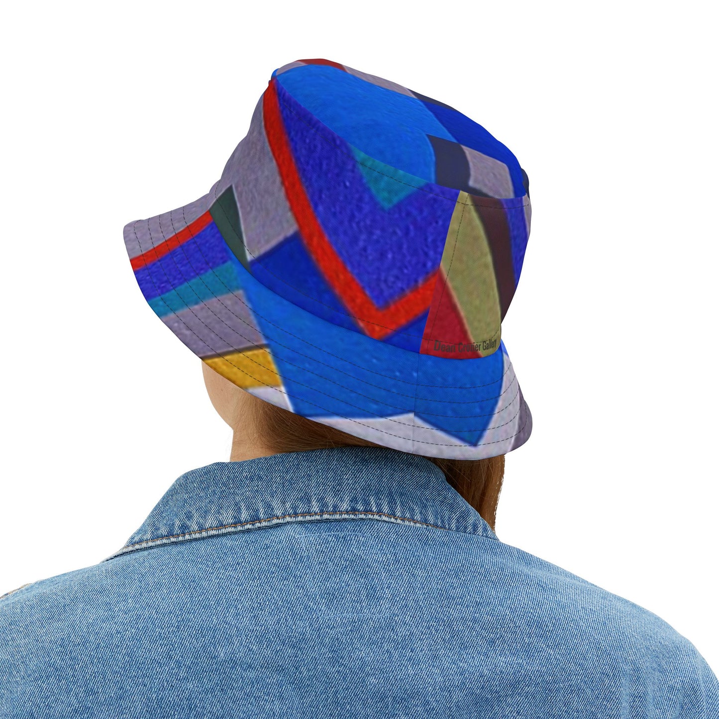 Abstract Colour block Bucket Hat — Bold Geometric Streetwear by artist Dean Crozier
