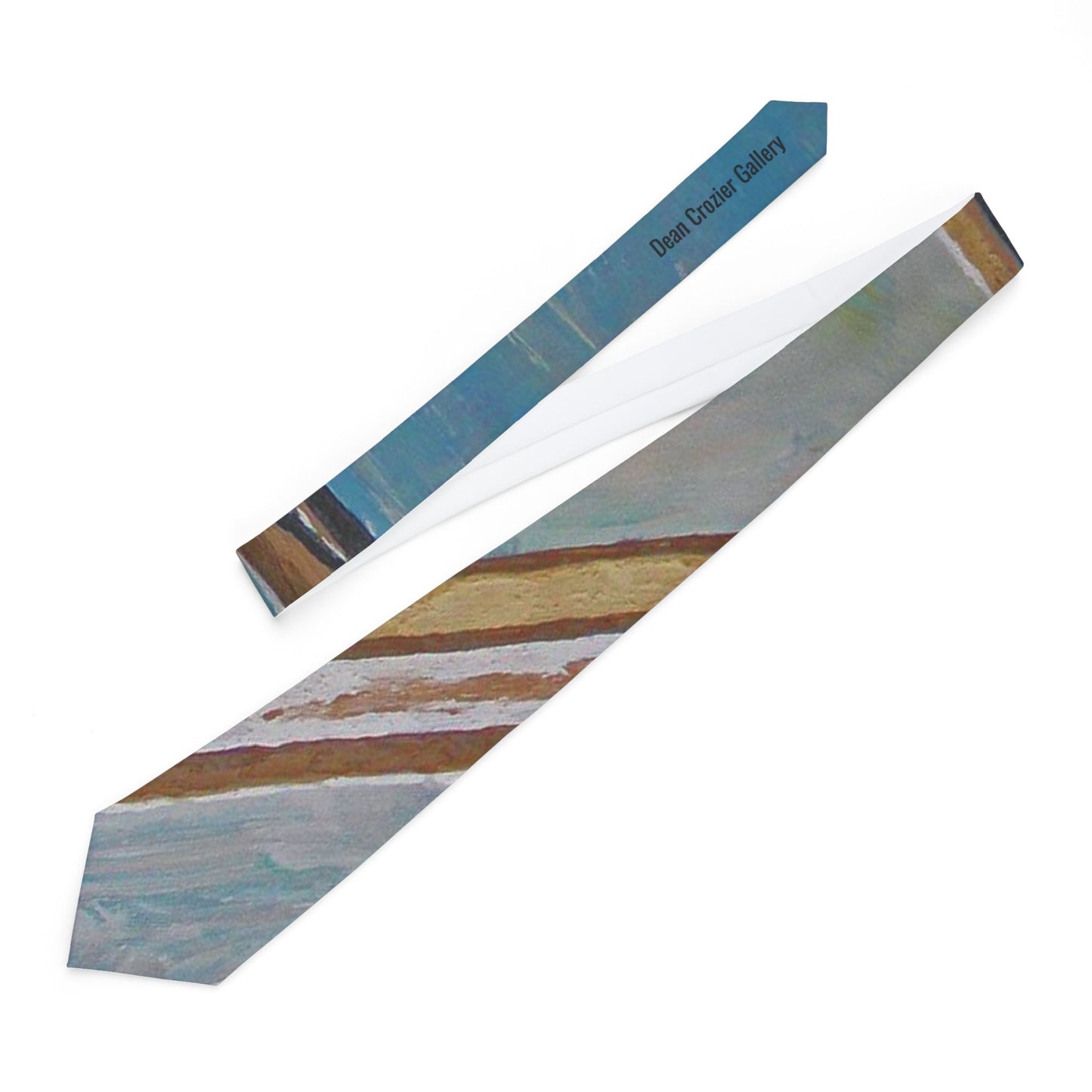 SALT PANS 3 a necktie of sands and cool blues from the artwork SALT PANS by Dean Crozier