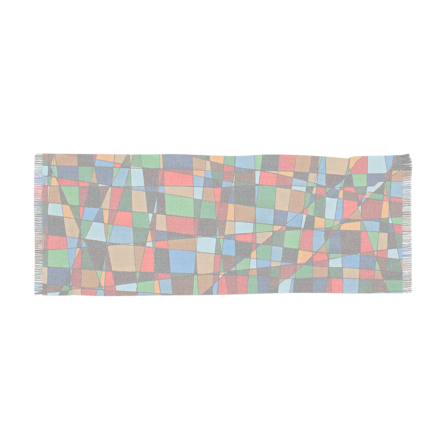 POINCIANA floral scarf —a geometric canopy art scarf depicting the artwork of Dean Crozier