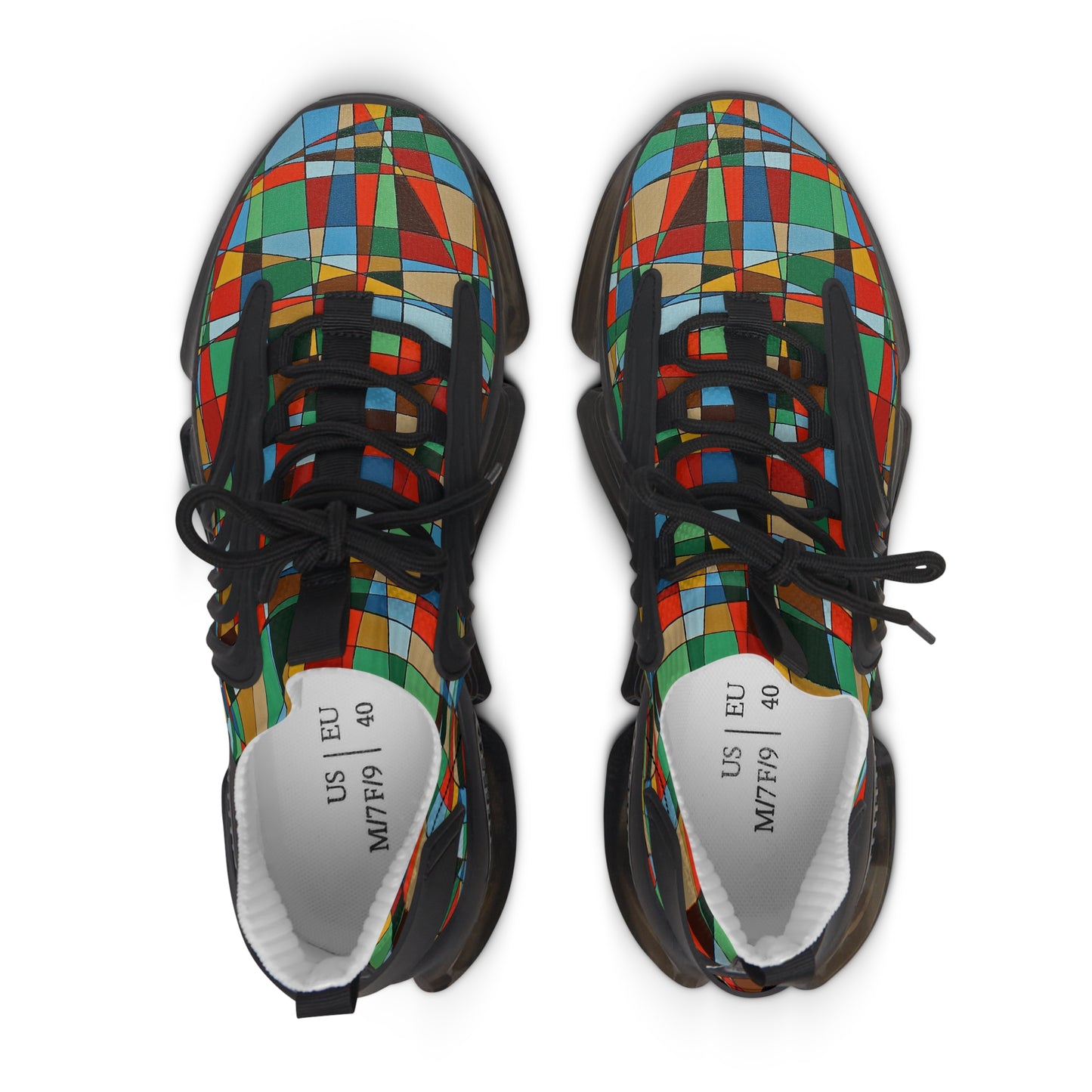 POINCIANA bloom mesh sneakers — a geometric floral spring design by Dean Crozier