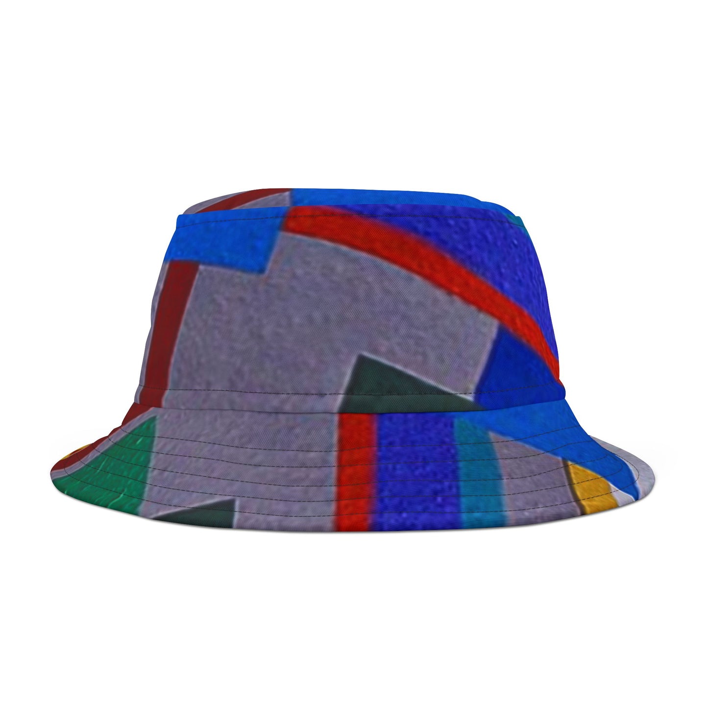 Abstract Colour block Bucket Hat — Bold Geometric Streetwear by artist Dean Crozier