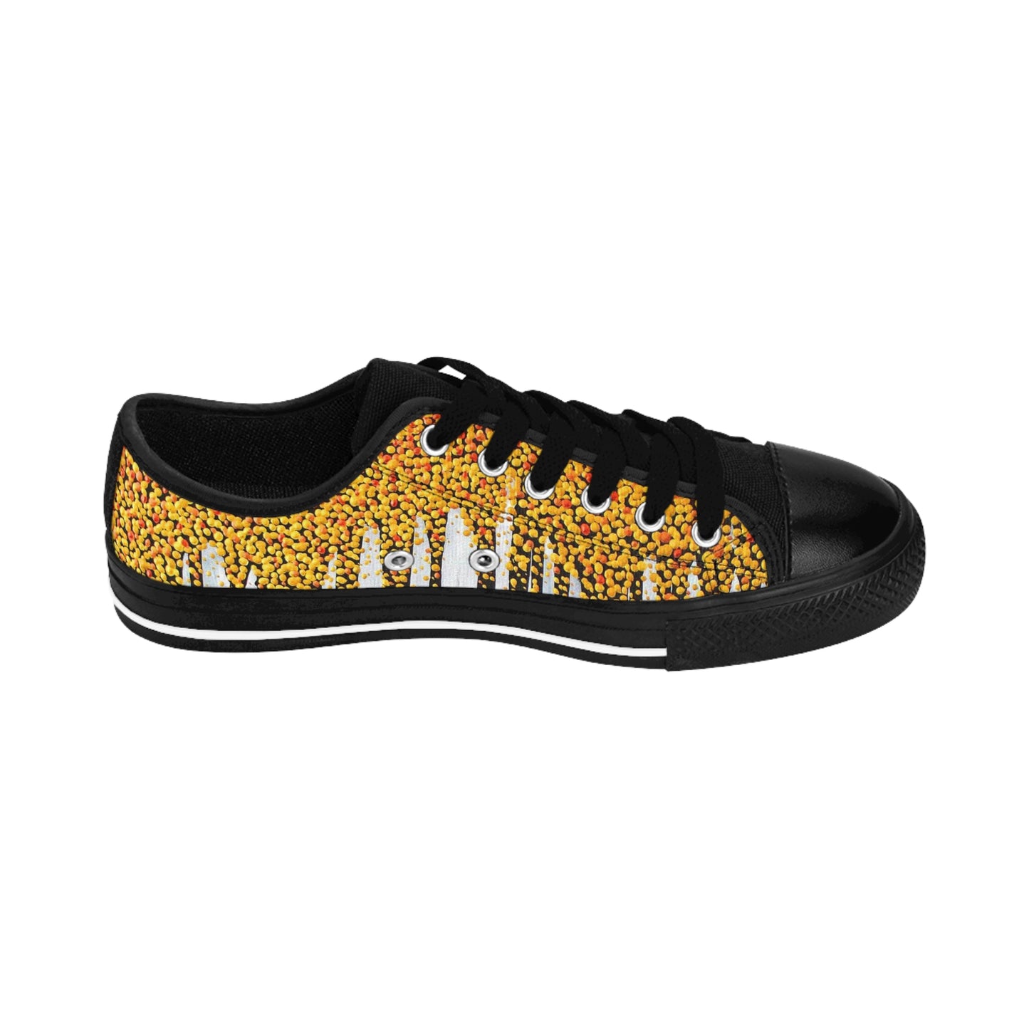Golden leaves falling women's sneakers - casual sneakers featuring a detail from the artwork ABSCISSION