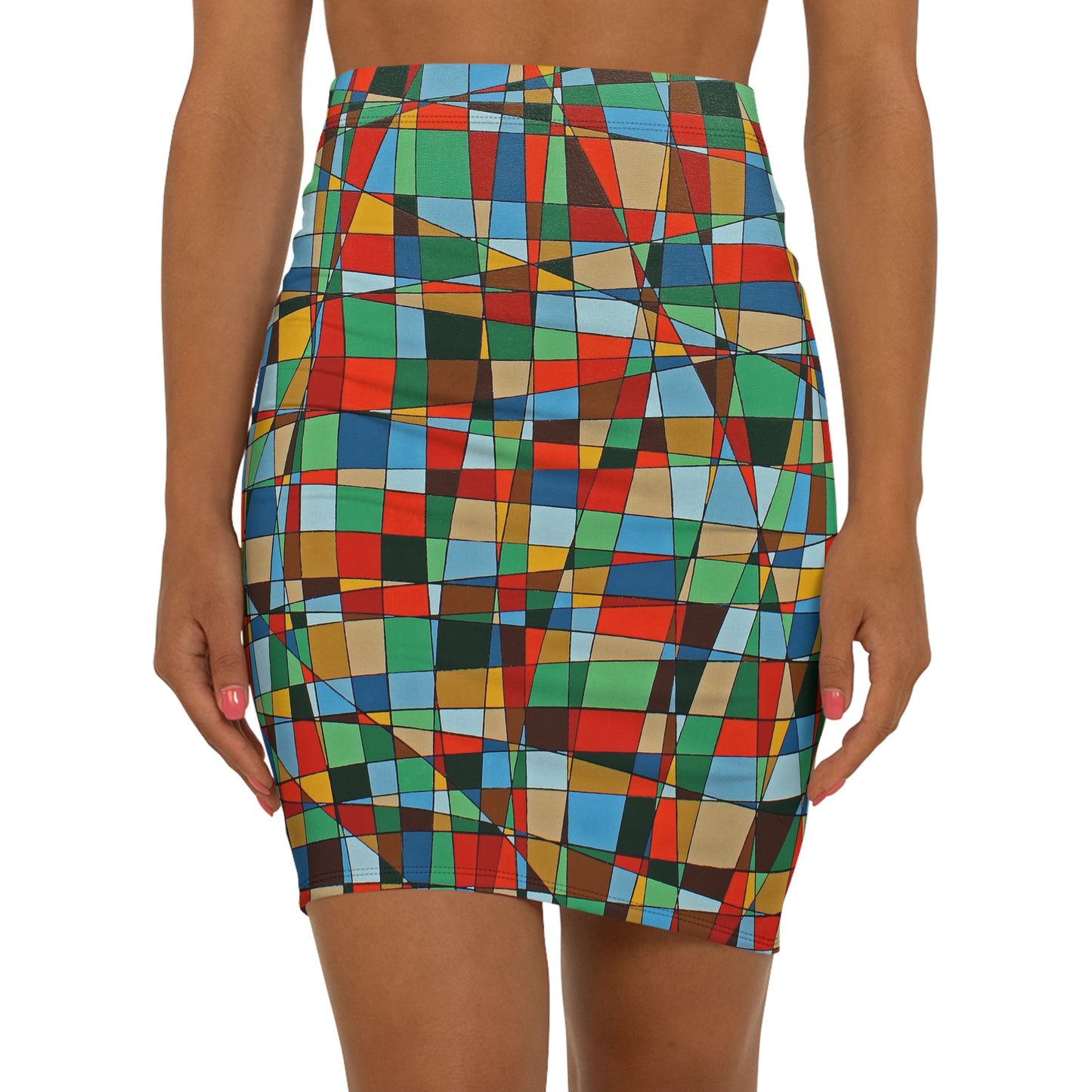 Pencil Skirt — featured an abstract depiction of the spring flowering tree POINCIANA