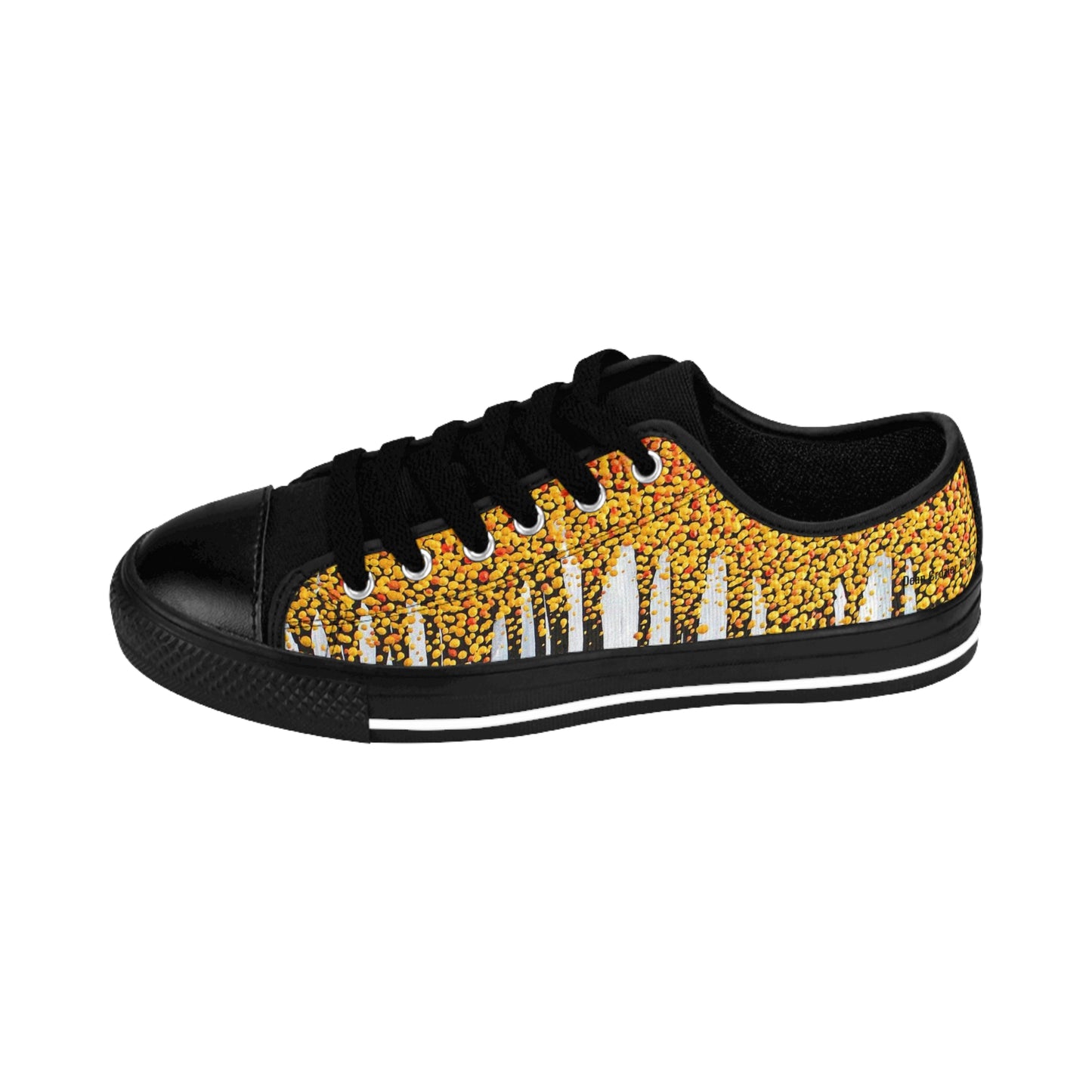 Golden leaves falling women's sneakers - casual sneakers featuring a detail from the artwork ABSCISSION
