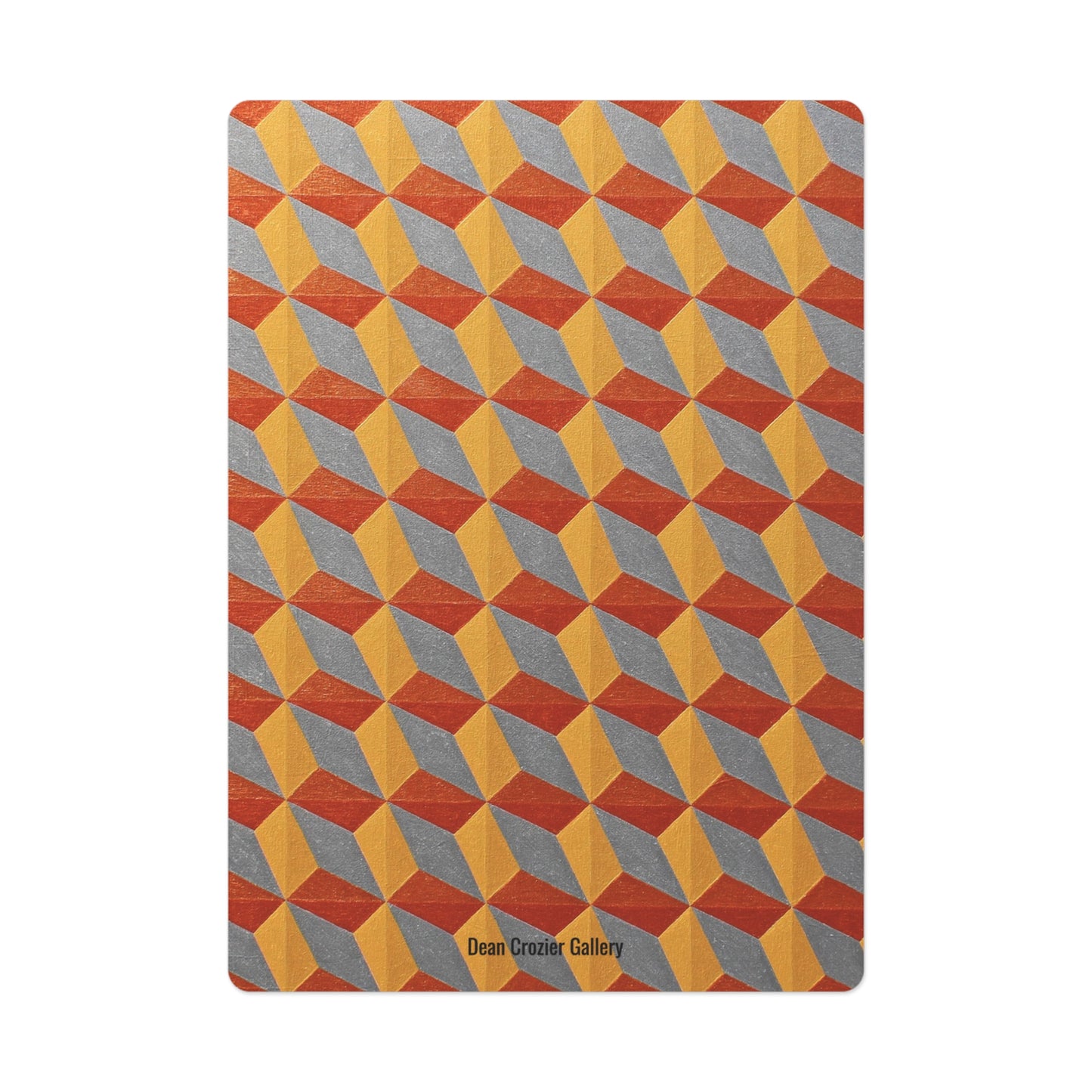 OPTICS 2 Abstract Stacked Cubes Art Print — Optical Illusion Poker Cards Design