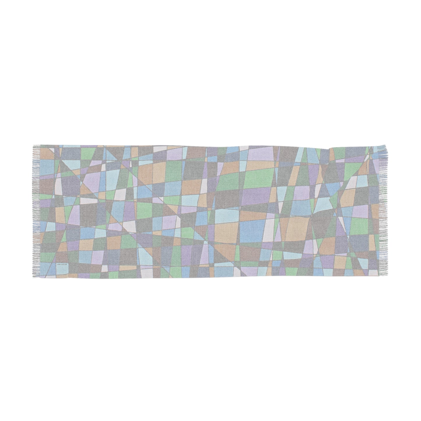 JACARANDA floral scarf — an abstract geometric spring tree detail from the artwork of Dean Crozier