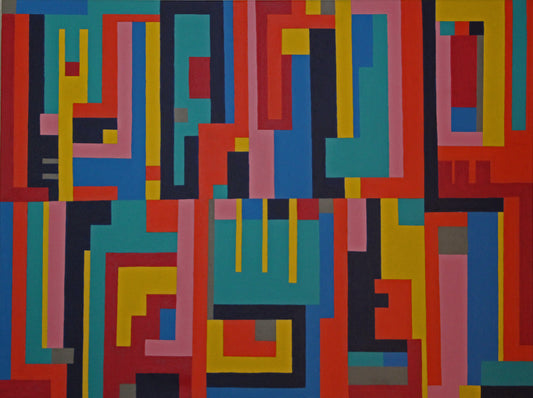 ABSTRACTION No1 Movement of colour through interlocking geometric forms.