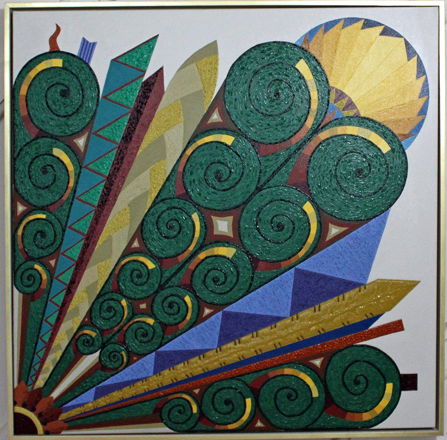 CEILING a textural painting inspired by the metal ceilings of Australian federation homes.