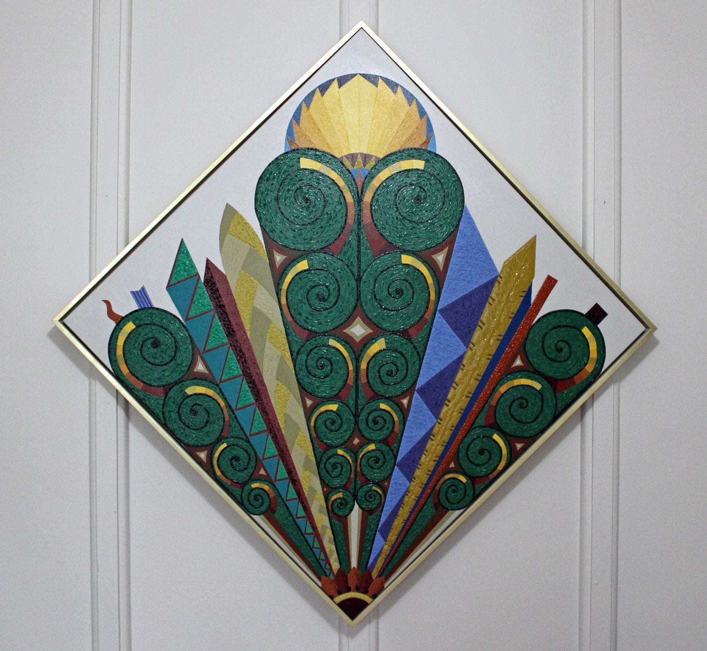 CEILING a textural painting inspired by the metal ceilings of Australian federation homes.