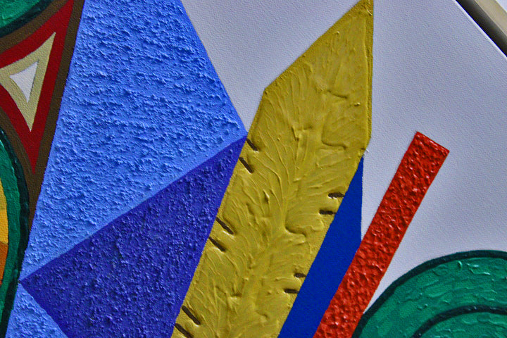 CEILING a textural painting inspired by the metal ceilings of Australian federation homes.