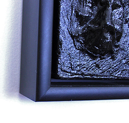 LET THE MOURNERS COME An all‑black canvas filled with sewn, faceless forms, LET THE MOURNERS COME evokes a quiet crowd of unseen mourners. A powerful mixed‑media work from the FUNERAL BLUES series exploring grief and collective presence.
