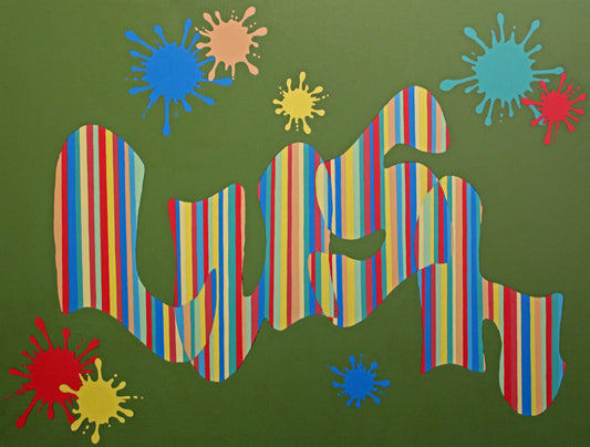 LUSH a painting with a bold statement