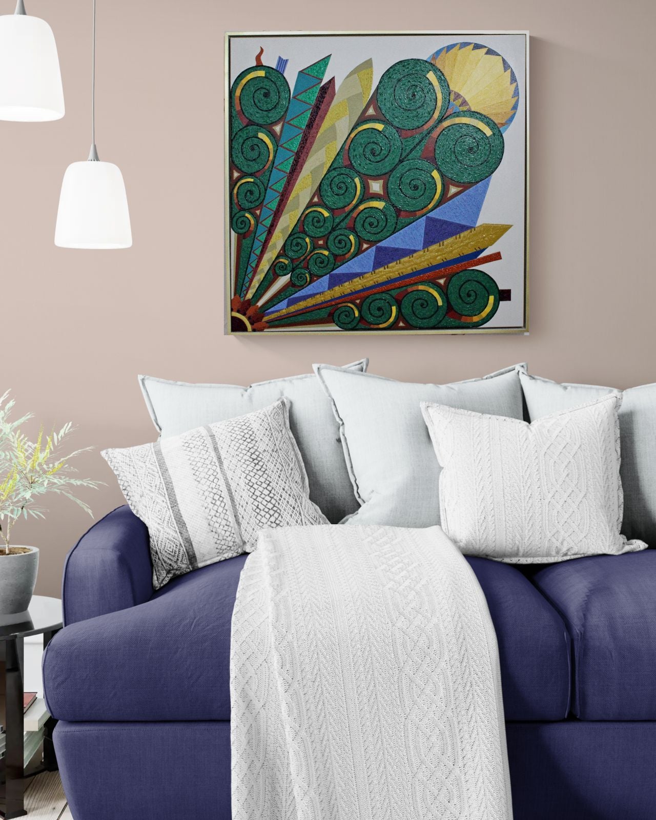 CEILING a textural painting inspired by the metal ceilings of Australian federation homes.