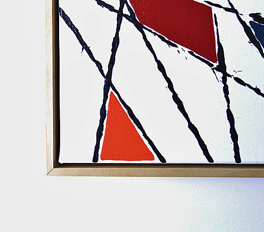 STRING THEORY 2 is a small work with a bright and colourful abstract image.