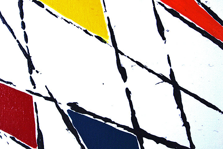 STRING THEORY 2 is a small work with a bright and colourful abstract image.