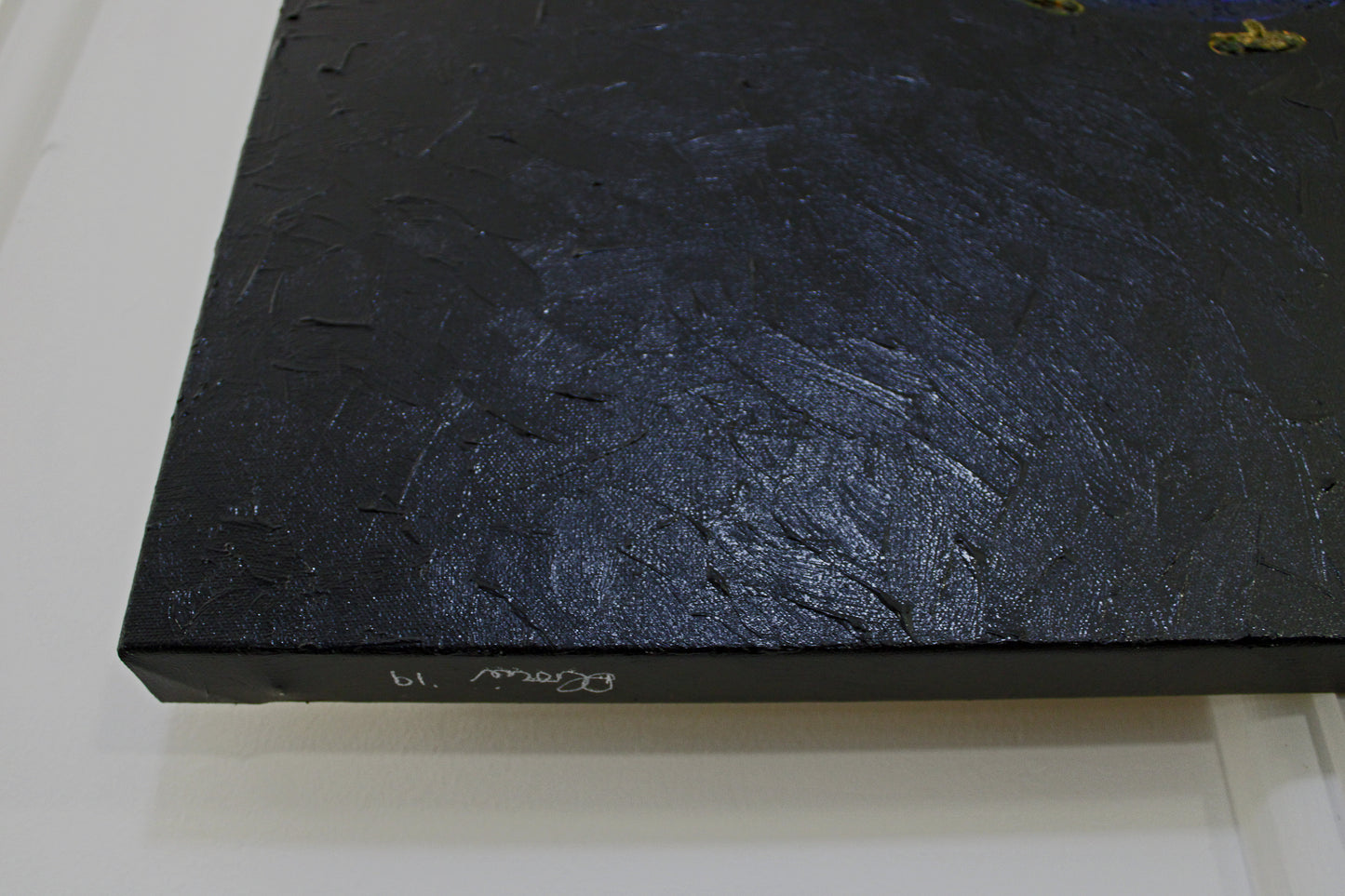 UNWELCOME COMPANION an artistic representation of a virus in a textural and colourful artwork.