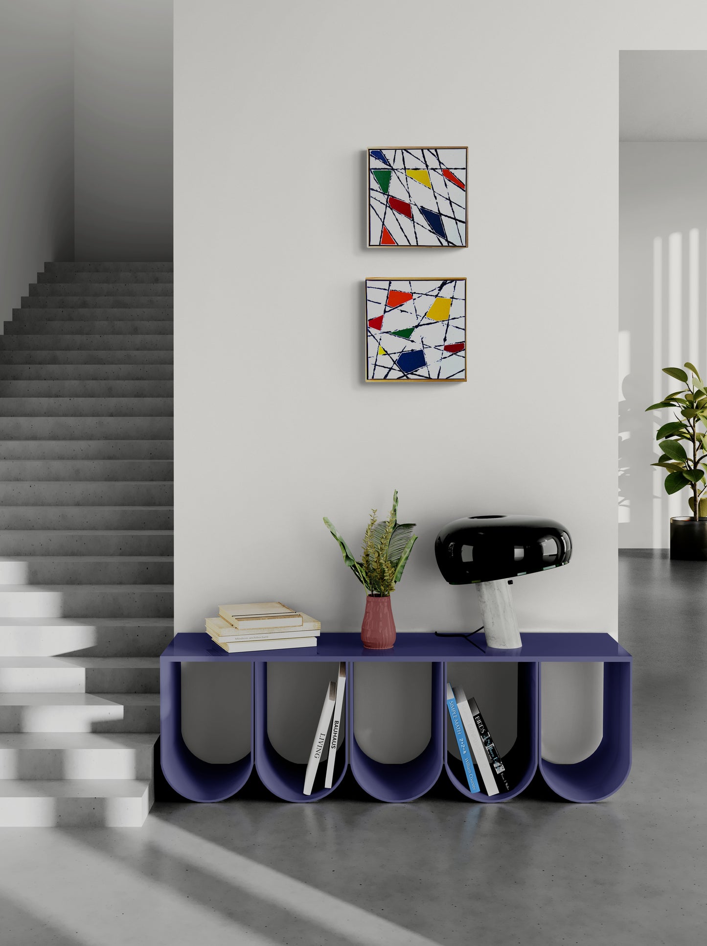 STRING THEORY 2 is a small work with a bright and colourful abstract image.