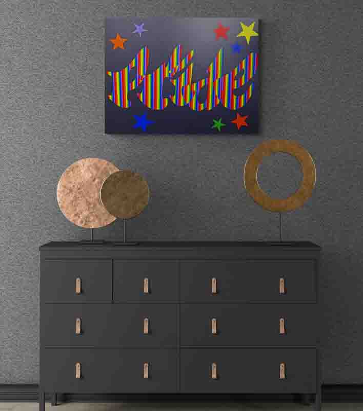 PRIDE original artwork with a strong positive message
